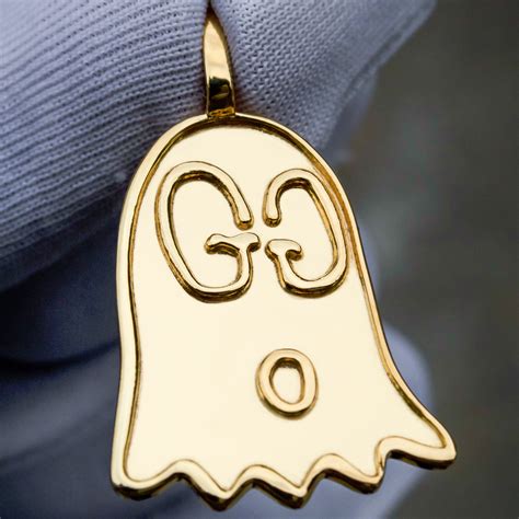 gucci ghost pendant gold|Gucci ghost necklace in silver.